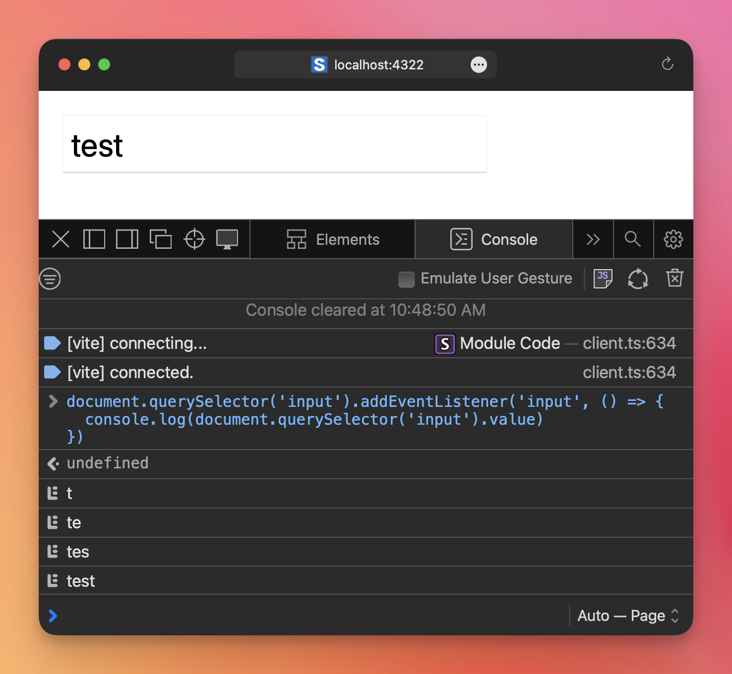 Forms and JavaScript: Listen to events on input fields