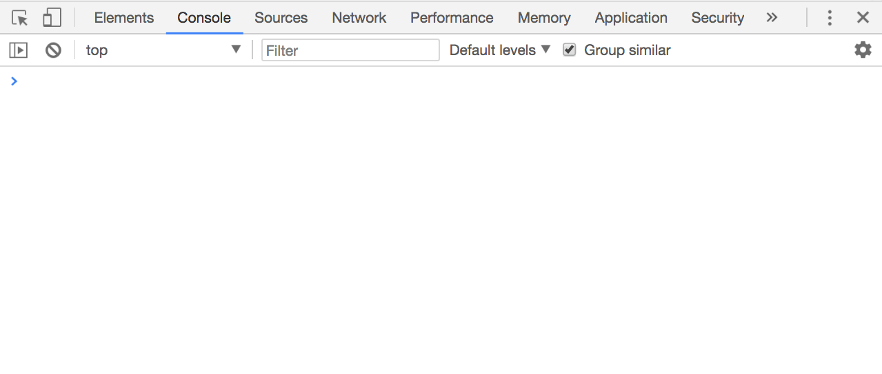 The browser console