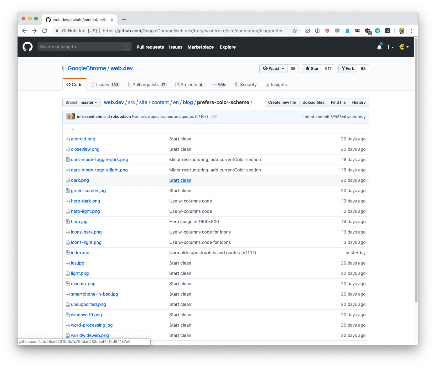 The GitHub folder of the article