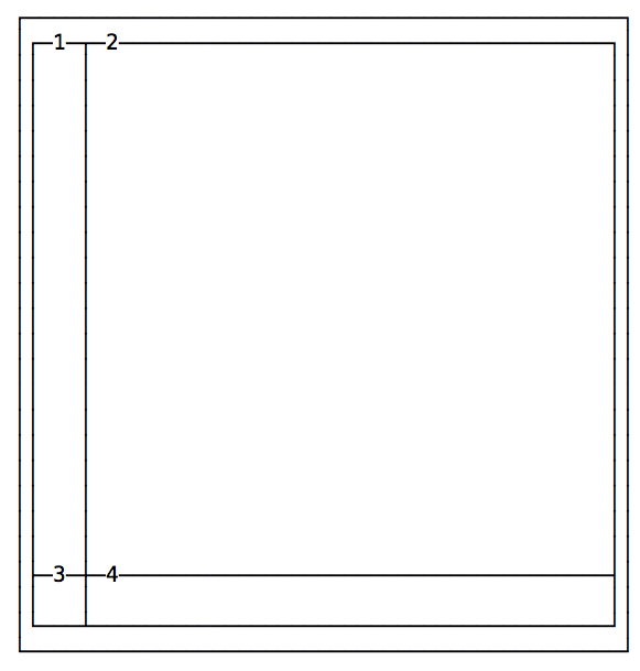 A grid with varying columns and rows dimensions