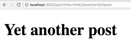 A single post
