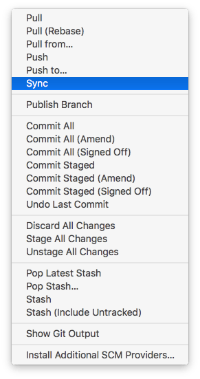 Git options