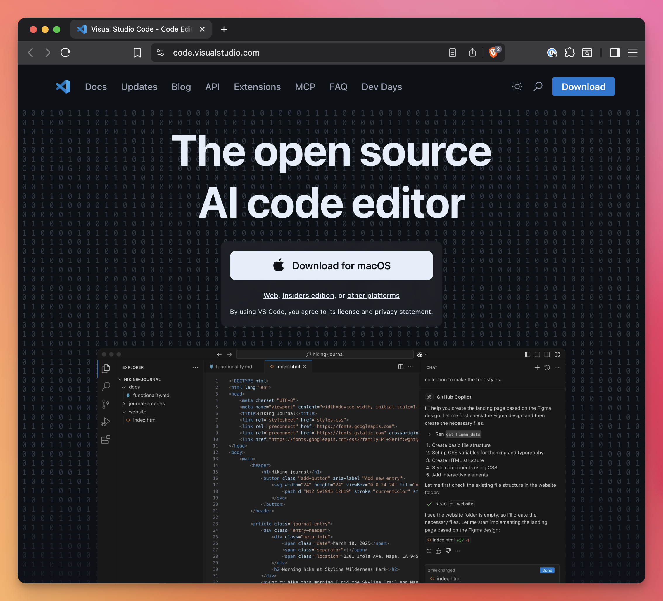 VS Code site